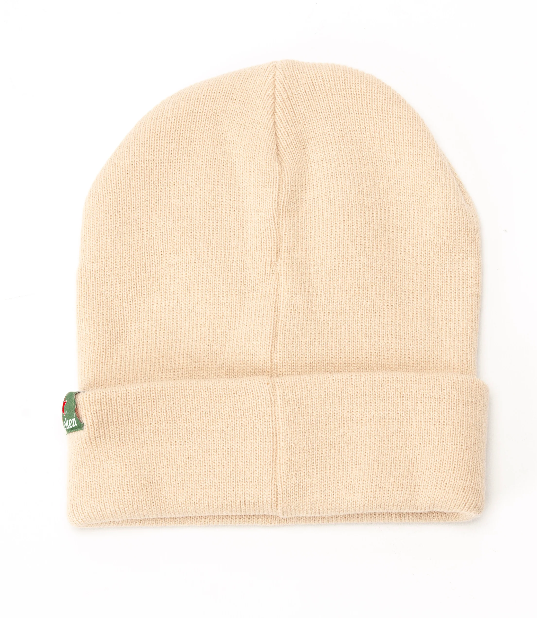 Embroidered Heineken Beanie (Beige) - Image 2