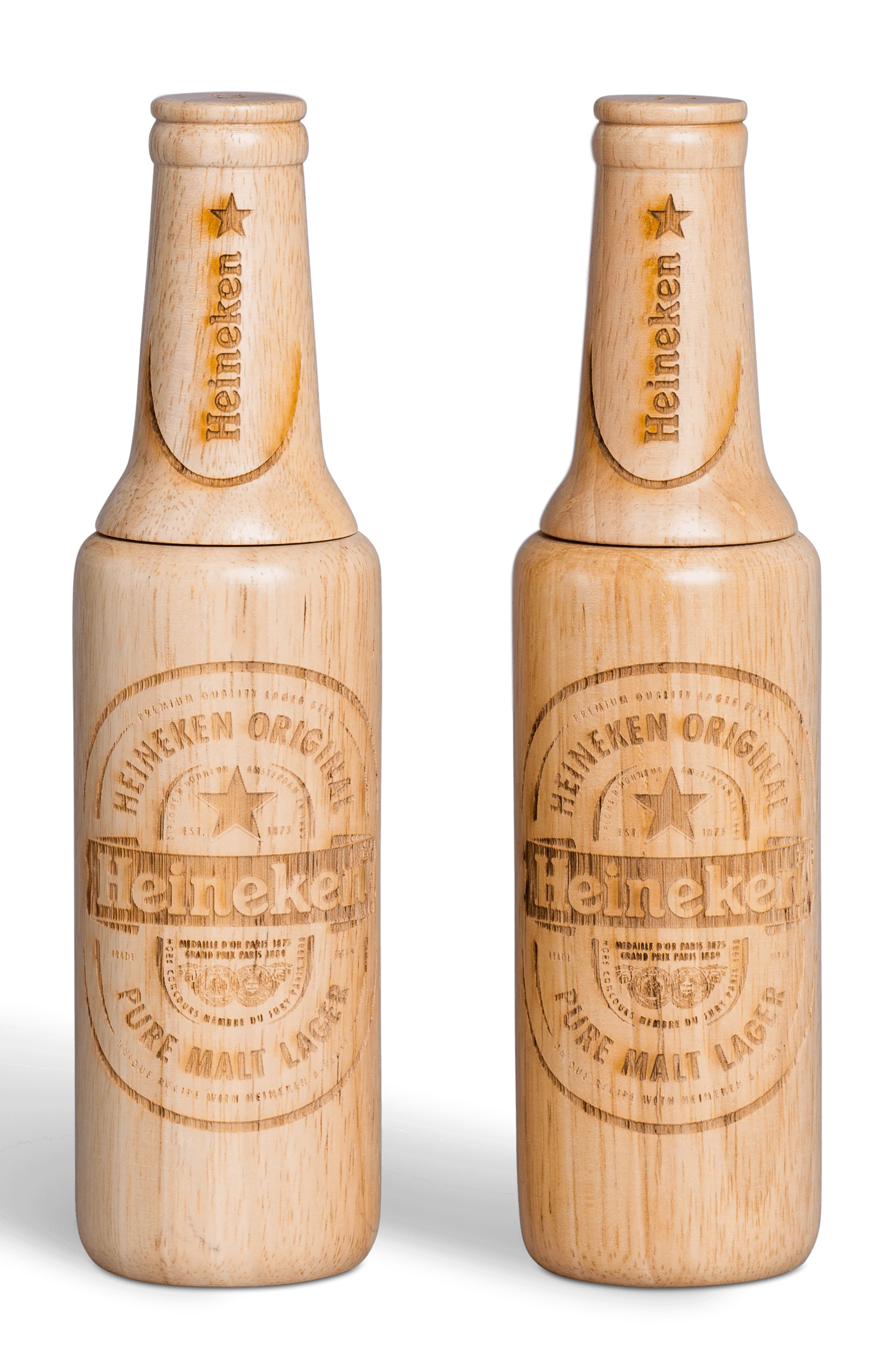 Wooden Heineken® Salt & Pepper Grinder