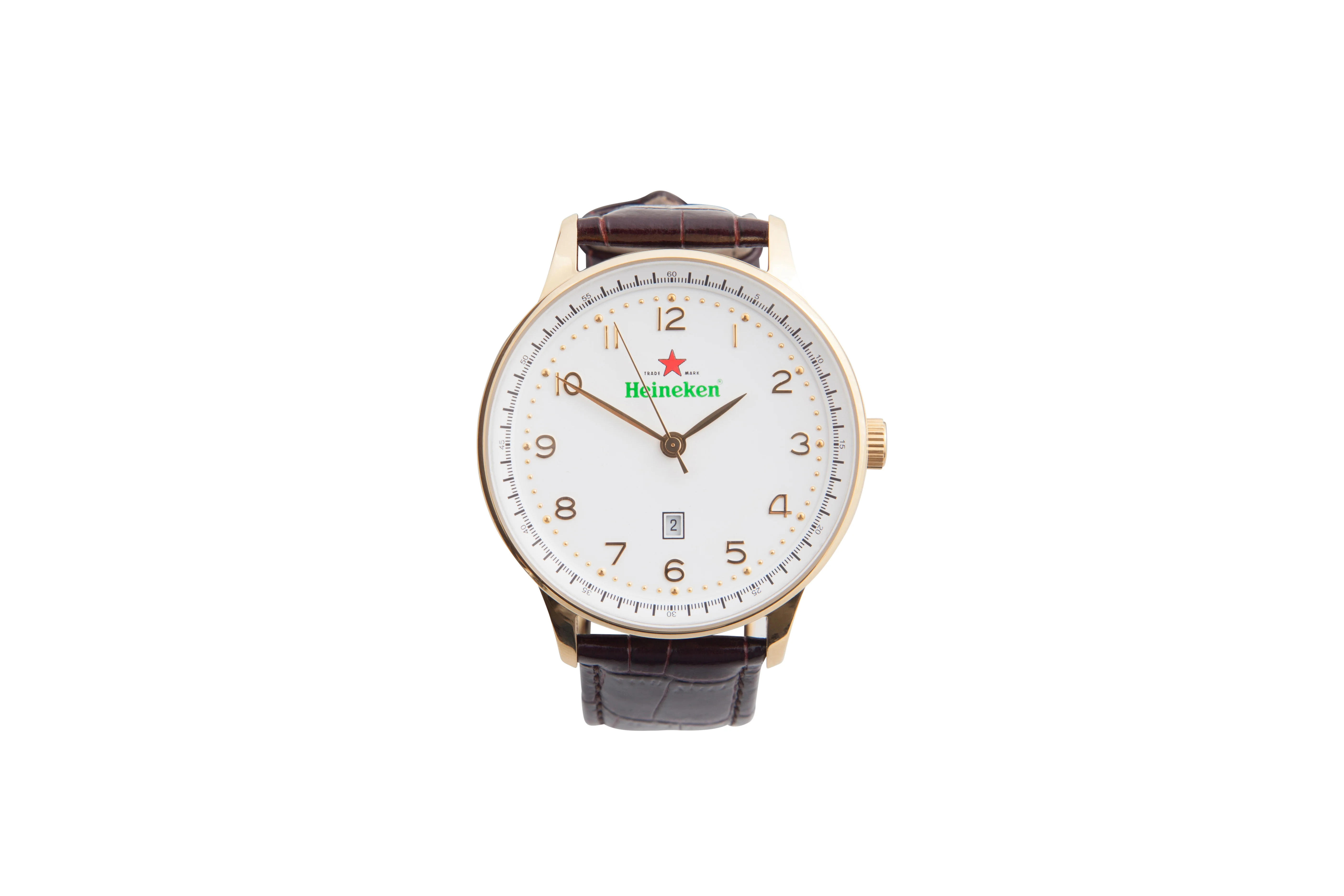 Luxury Heineken Watch with Leather Strap